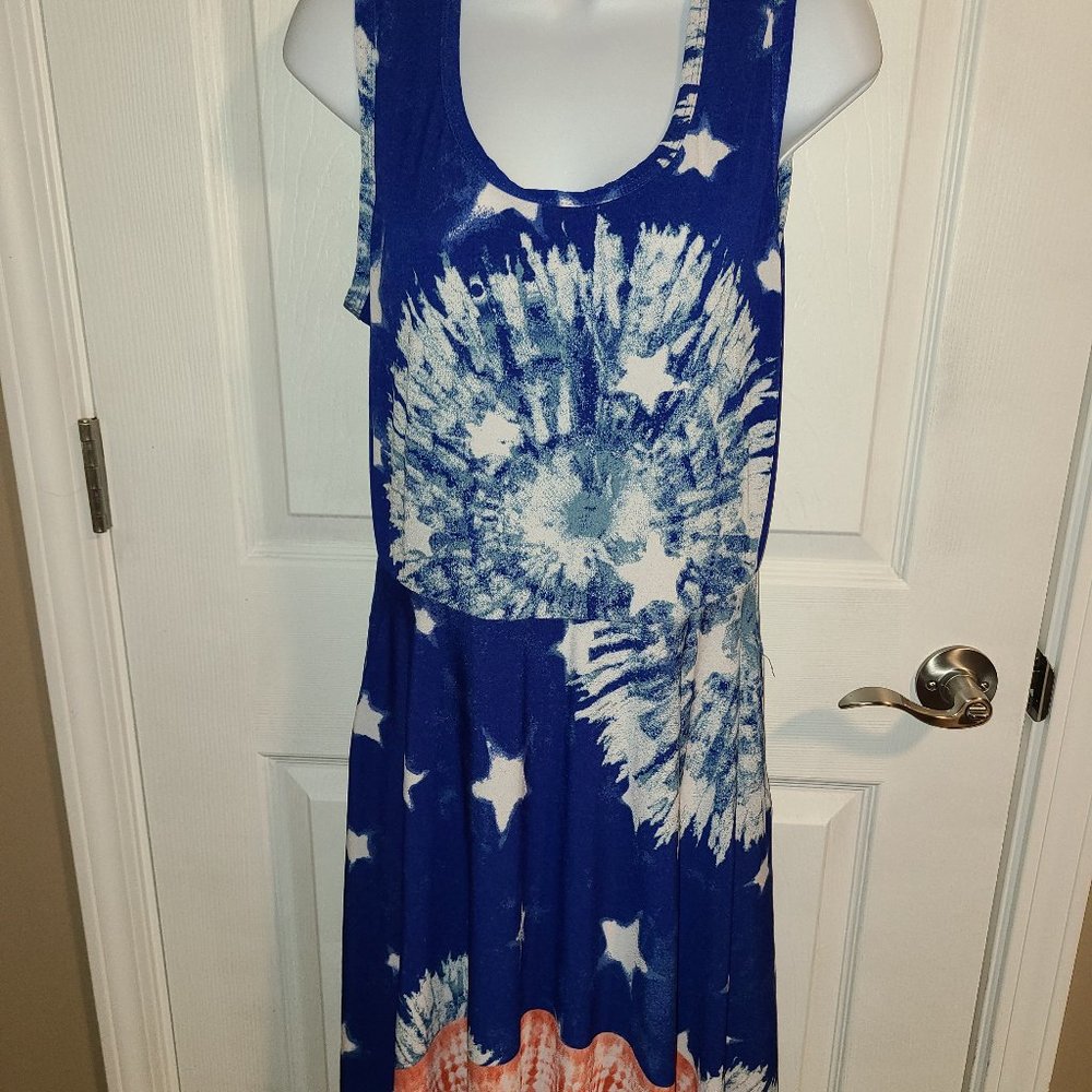Lularoe Tie Dye Nicki Dress Sz L unicorn!
